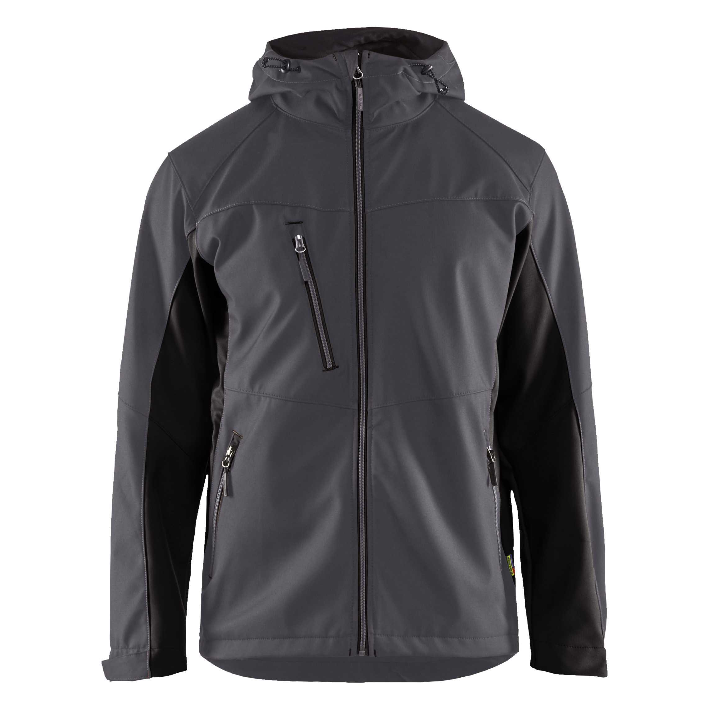 BLAKLADER 47532516 Softshell Jacket with Hood Softshell Work Jacket MEN - Water Repellent
